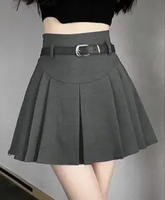 SHEINグレー プリーツスカート