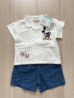 プティマイン【Disney】開衿シャツセットアップ 80cm