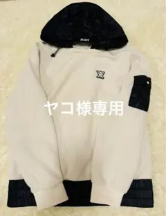 本物⭐︎アニューゴルフ⭐︎フリースフード付きボアレディースオフホワイト