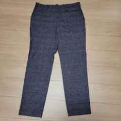 GU チェックグレー系 スラックス XL