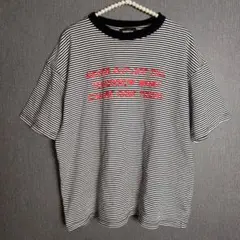 PAGEBOYLIM ボーダー 半袖Tシャツ 英字プリント PRISETIUMのサムネイル