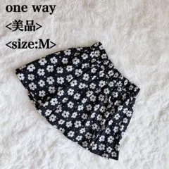 【美品】one way ワンウェイ　ミニスカート　花柄　おでかけ　かわいい　M