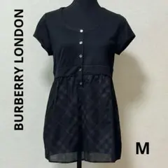 【美品】BURBERRY バーバリー ロンドン 半袖 チュニック ワンピース M