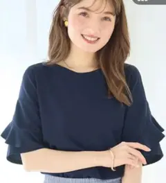 Aiottaひんやりフリル袖ブラウスTシャツのサムネイル