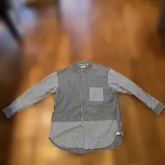 ※最終値下【ユニクロ+J】ストライプ スーピマコットン長袖シャツ Lサイズ