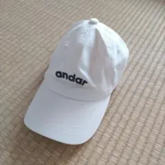 匿名配送　美品　andar アンダール キャップ オフホワイト