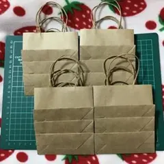 361 ハンドメイド ミニ紙袋 クラフト 12枚 ◎クラフトミニ紙袋