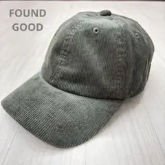 FOUND GOOD アダストリア コーデュロイ キャップ モスグリーン