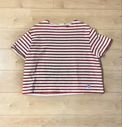ORCIVAL ボーダーカットソー レッド×ホワイト