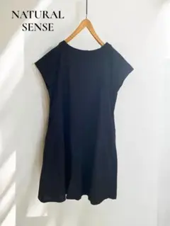 ナチュラルセンス【M】ひざ丈ワンピース 麻 リネシンプル きれいめ r273