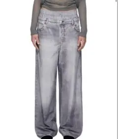 ACNE STUDIOS プリントトラウザーズ 32 グレー 1981f ACNE STUDIOS プリントトラウザーズ 32 グレー 1981f バギー