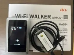 中古品 送料込 Wi-Fi WALKER WiMAX2+ HWD14 シルバー