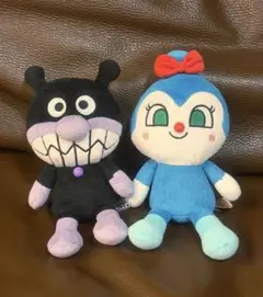 アンパンマンキャラクター ぬいぐるみ コキンちゃん、ばいきんまんセット
