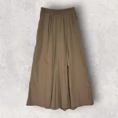 FRIFUL/SHEIN　スカンツ　ワイドパンツ　フレアパンツ　ウエストゴム　L