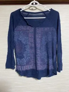 Lucky Brand ネイビー 薄手長袖Tシャツ XS