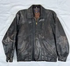 ビンテージ 日本製？レザー ジャケット サイズ表記　大