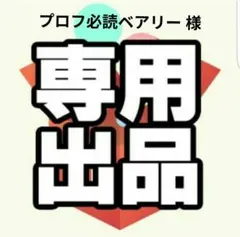 プロフ必読ベアリー 様専用ページ