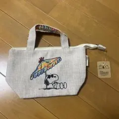 スヌーピー ジョークール ビンテージスヌーピー リバティ ポーチ ミニトート