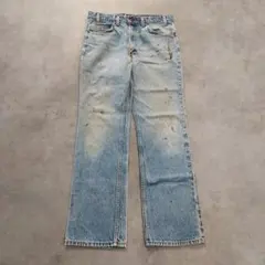 リーバイス Levis W33 フレア ブーツ 青 USA製 古着 19372