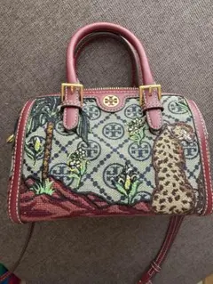 トリーバーチ ボストンバッグ ハンドバッグ ショルダーバッグ 2WAY 総柄 TORY BURCH（トリーバーチ） 送料無料 ミニボストンバッグ 2WAYバッグ