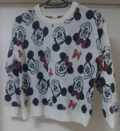 Disney futafuta ミッキー&ミニー柄ニット 140cmのサムネイル