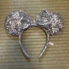 ミニーマウス耳カチューシャ シルバー