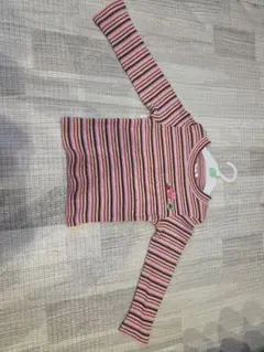 Pee Pie ストライプ 長袖Tシャツ 60-70