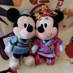 七夕 ミッキー ミニー ぬいぐるみバッジ