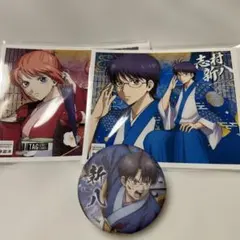 銀魂 神楽 新八 サントリーステッカー 缶バッジ 吉原大炎上