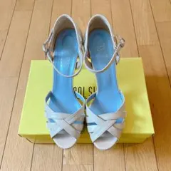 プールサイド　ハイヒールサンダル　ベージュ