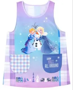 アナと雪の女王★エプロン★新品★M-L★保育士★エルサ　オラフ　ブルー　パープル