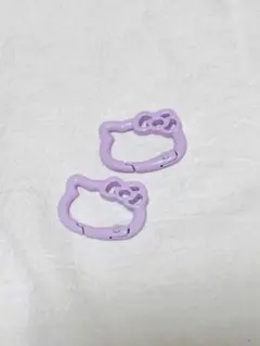 【パープル】パステルカラー　カラビナ