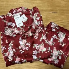 新品Wacoal パジャマ 上下セット Lサイズ 花柄 ピンク ワコール 入院
