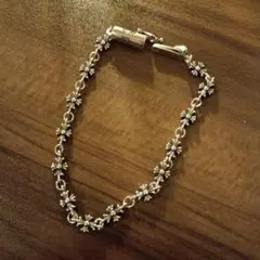 シルバー925刻印CHROME HEARTS刻印 クロスタイニー ブレスレット
