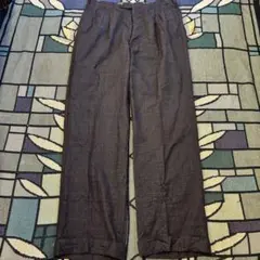70s EURO 2タック TALONジップ スラックス チャコールミックス