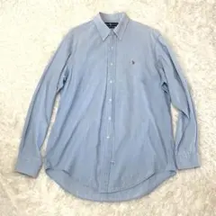 美品 ✨ ラルフローレン マルチポニー刺繍 ダンガリーボタンダウンシャツ L