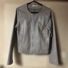 Ciaopanic グレージュ レザーノーカラージャケット