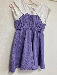 Jenni Love 半袖ワンピース 紫 ギンガムチェック