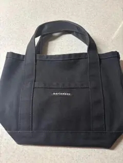 marimekko マリメッコ キャンバス ミニトートバッグ ブラック