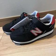 新品　ニューバランス　373 黒　ブラック　赤　19