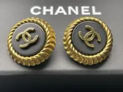 【新品未使用】CHANELココマーク イヤリング ゴールドブラック ヴィンテージ