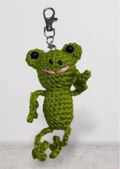 カエルのあみぐるみキーホルダー