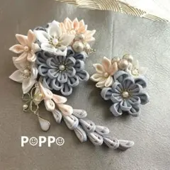 【 つまみ細工 】 髪飾り 604
