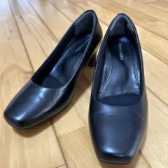 黒いプレーンパンプス 約5cmヒール　23cm