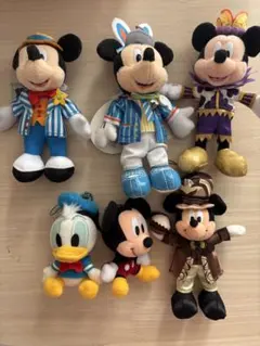 ディズニー ミッキードナルド ぬいぐるみバッジ キー セット