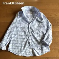 美品✨フランク＆アイリーン リネン混 マルチストライプ シャツ 水色 