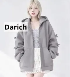 Darich ダーリッチ DDリボンジップパーカー グレー - メルカリ