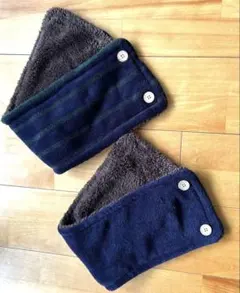 リバーシブル ネックウォーマー フリース　厚手