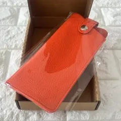 サングラスケース 眼鏡ホルダー バックル付き メガネケース　オレンジ オシャレ