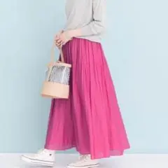 コットンボイル ガウチョ 美品 ピンク